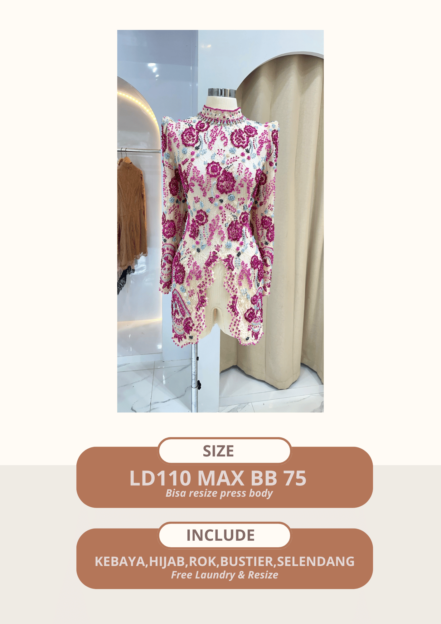 Kebaya Olivia Mix Pink