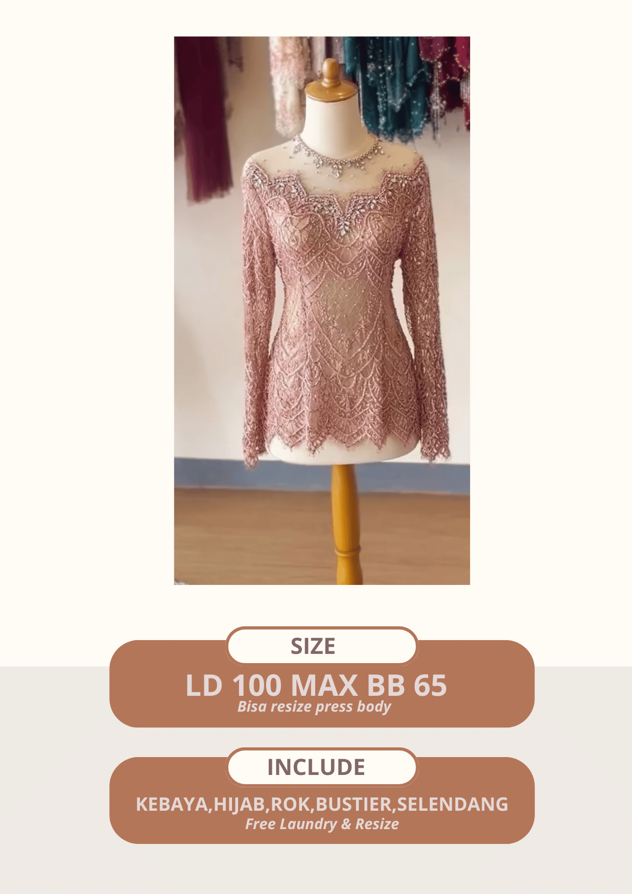 Kebaya Vinca Rose gold