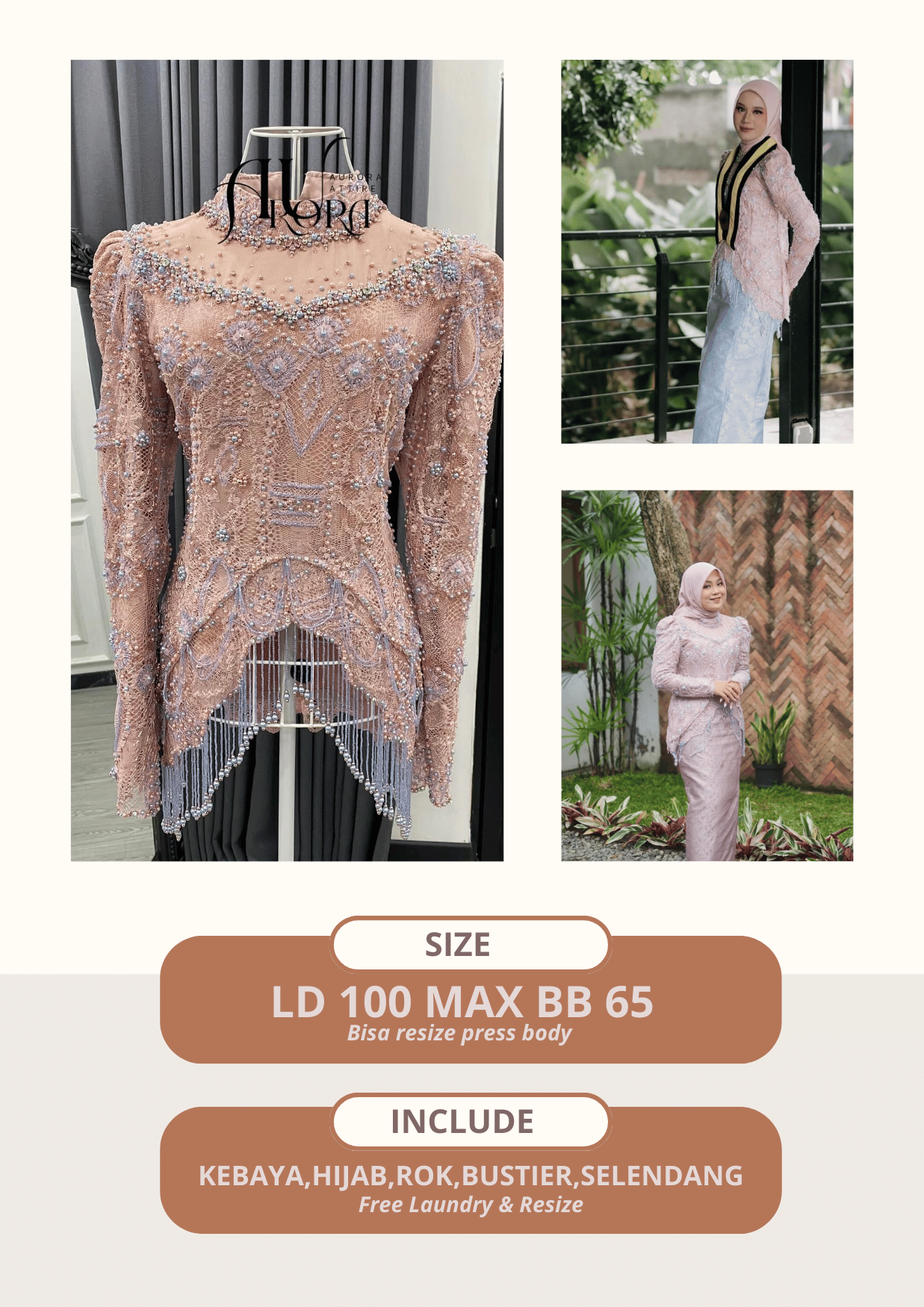 Kebaya Jalena Rose Gold