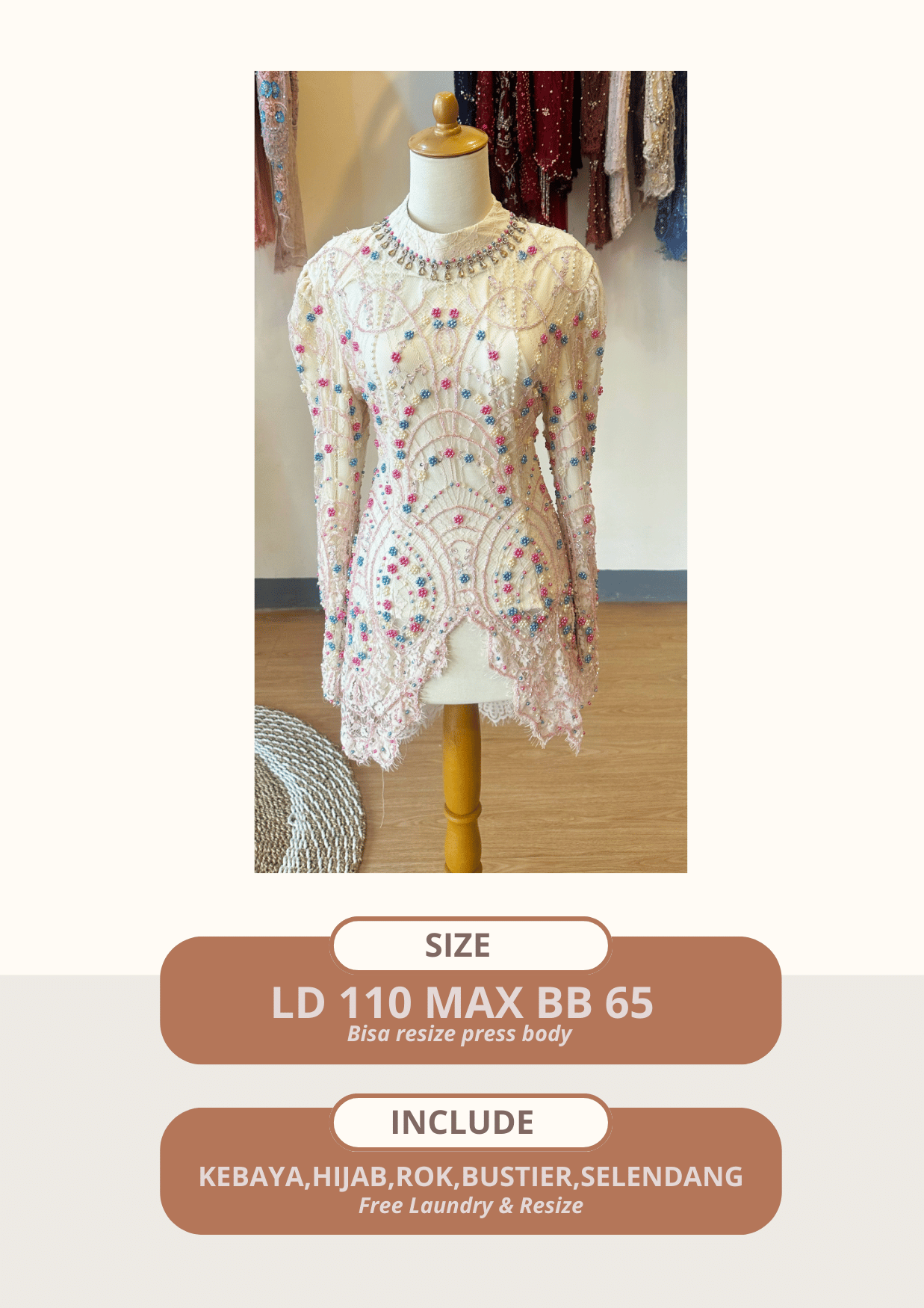 Kebaya Peoni Butter Yellow