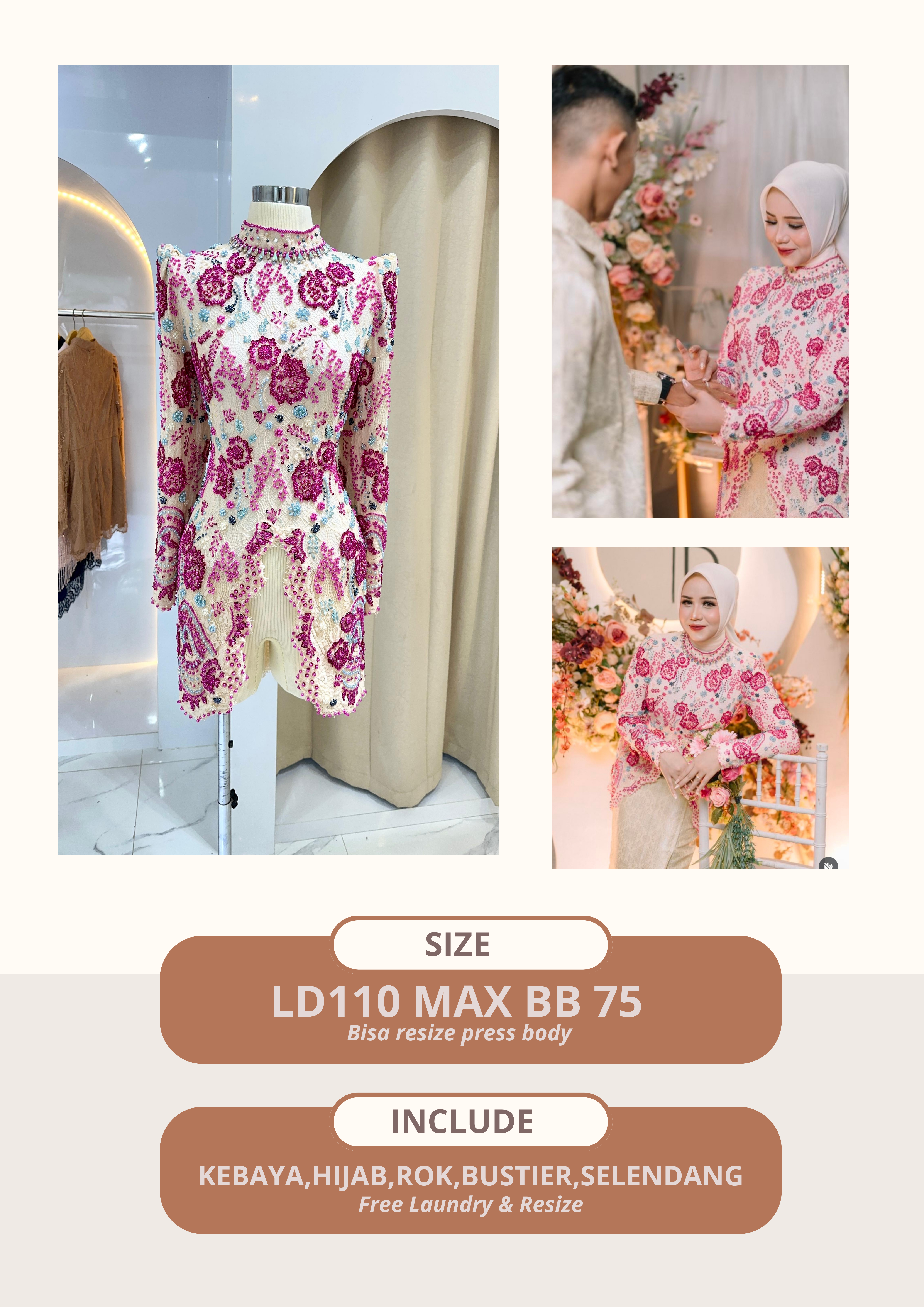 Kebaya Olivia Mix Pink