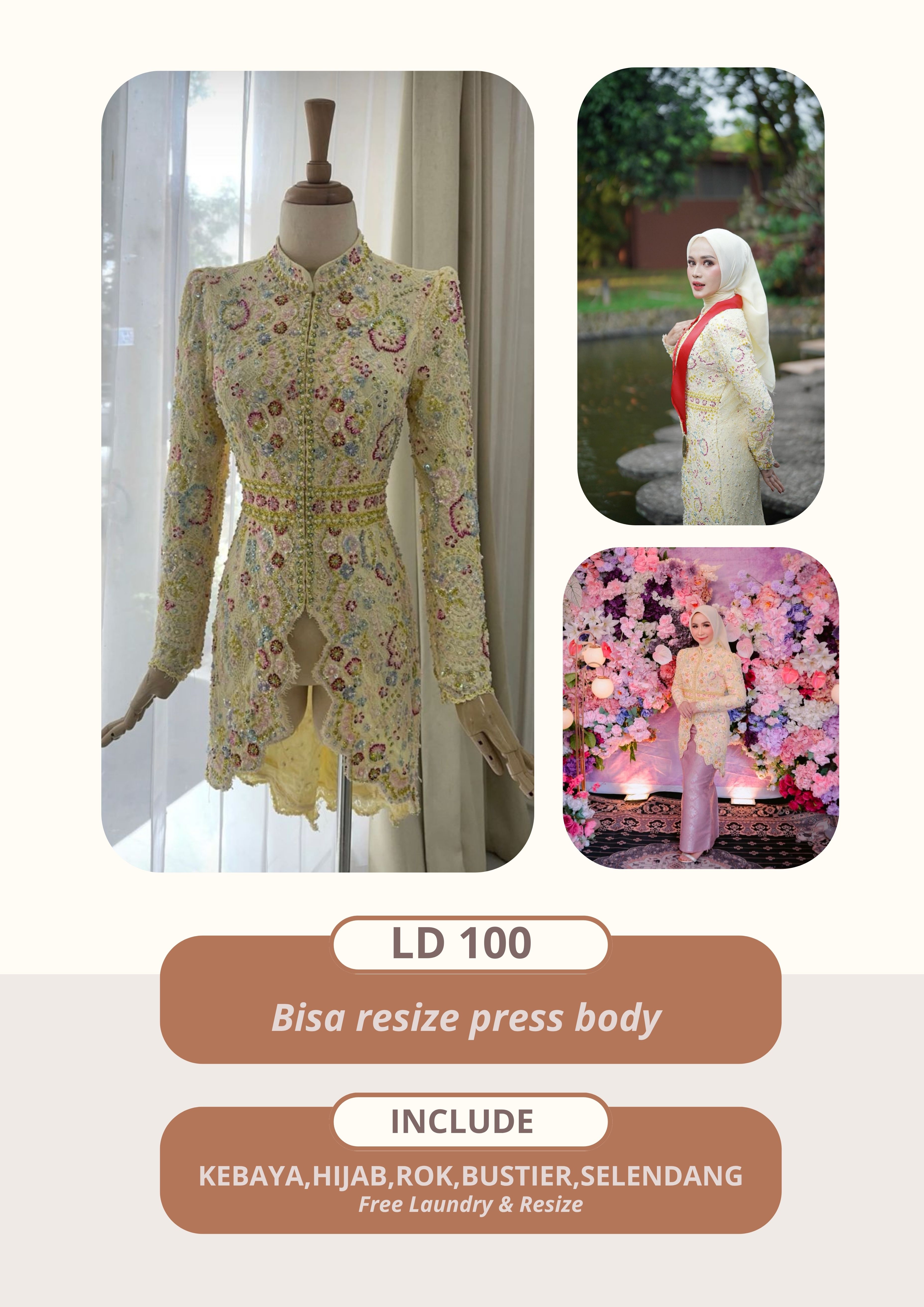 Kebaya Cassie Butter yellow