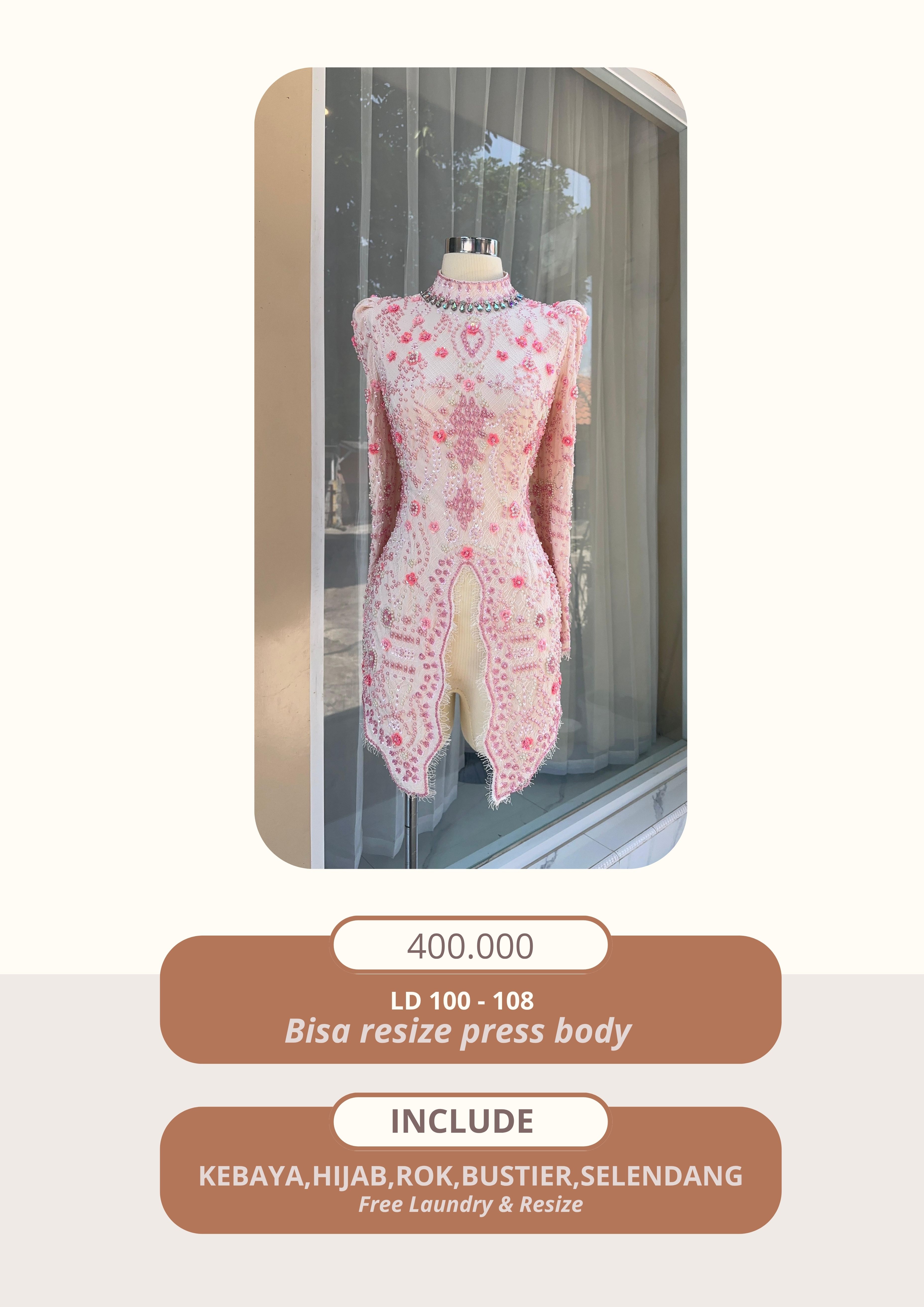 Kebaya Valentina Mix pink