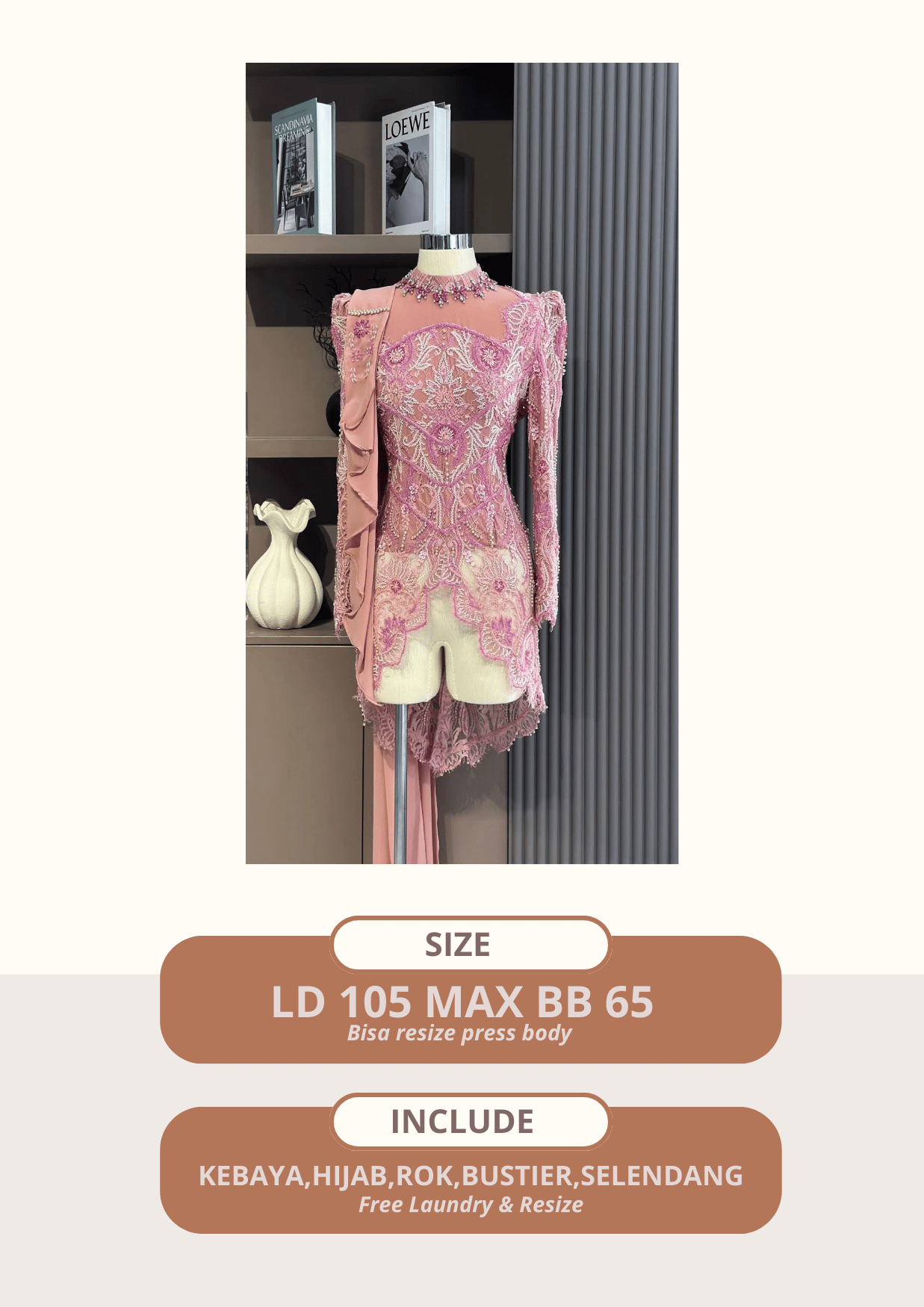 Kebaya Gloria Pink