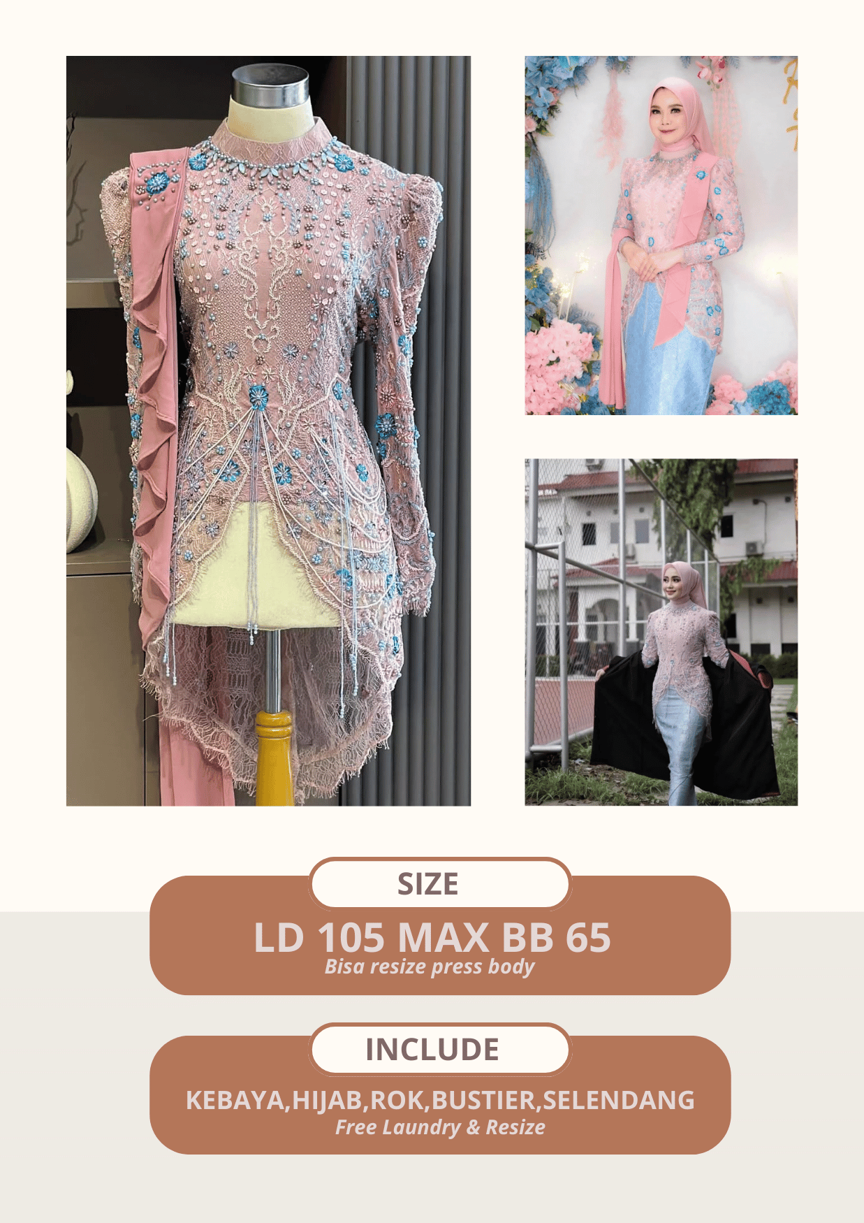 Kebaya Karina Pink Soft