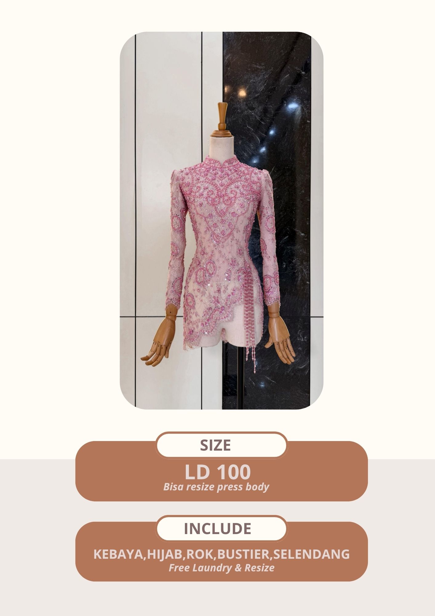 Kebaya Elena Pink Soft