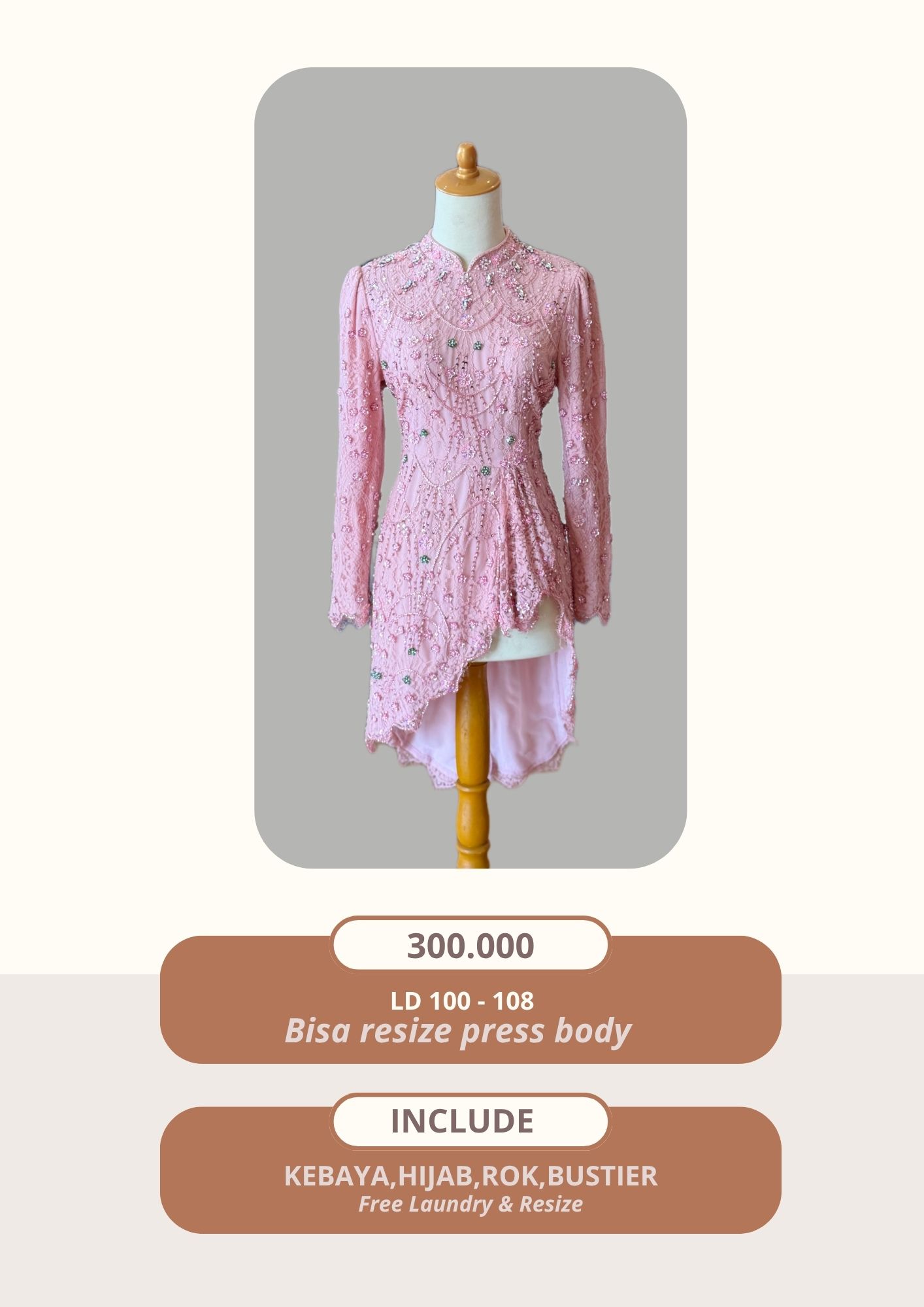 Kebaya Alisa Pink soft