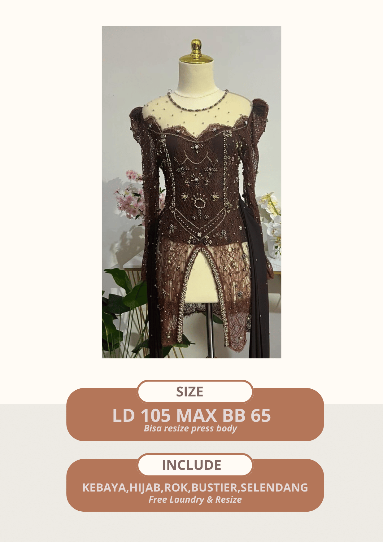 Kebaya Ciara Mahogany