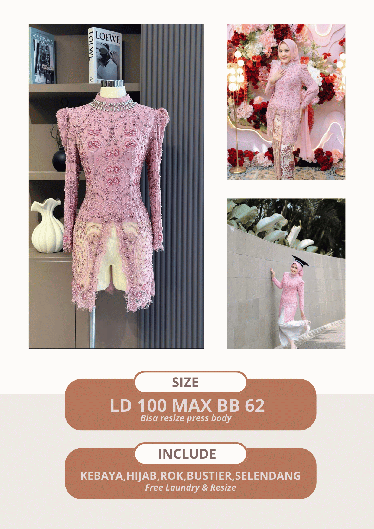 Kebaya Calista Pink Permata