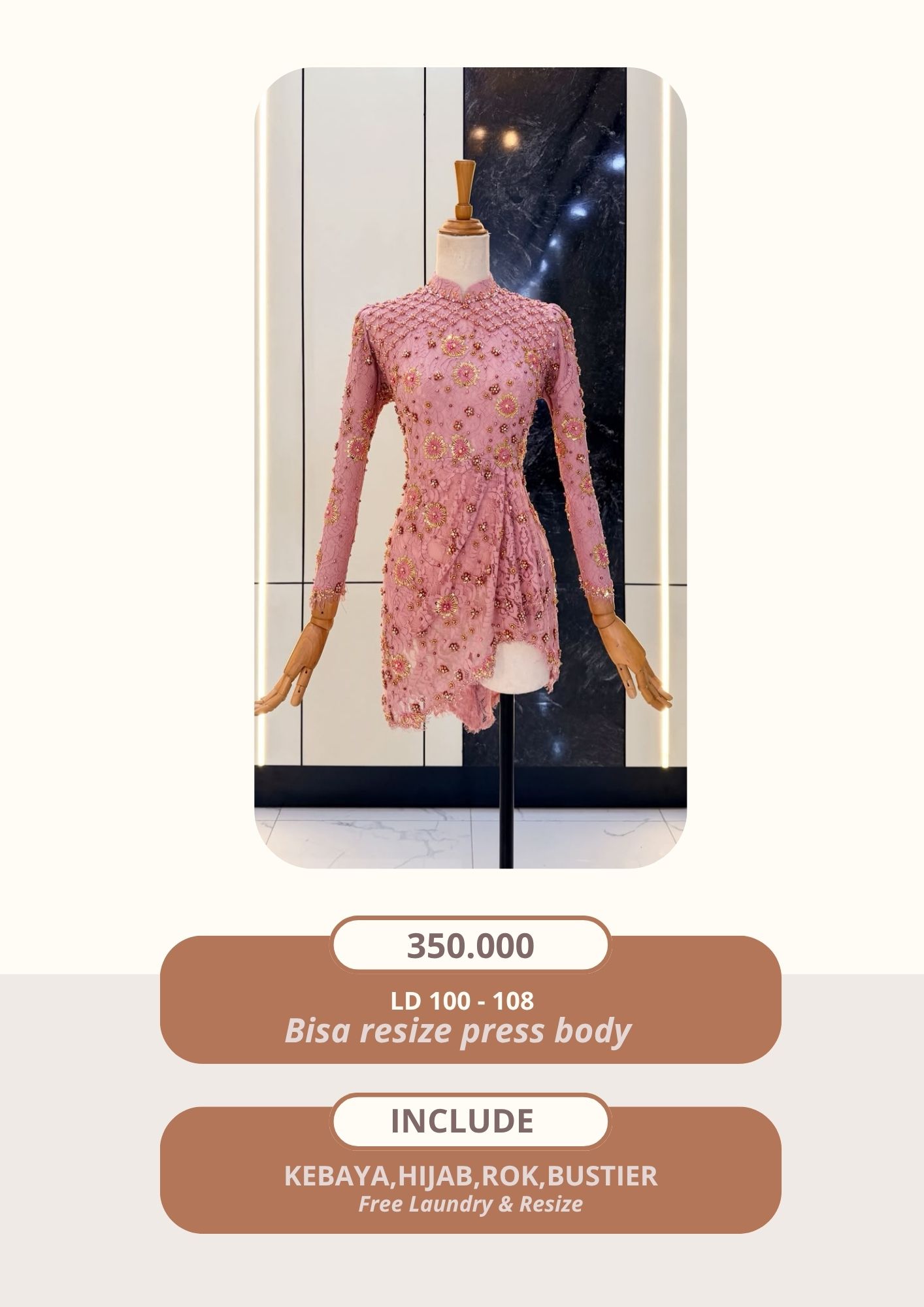 Kebaya Davina Pink