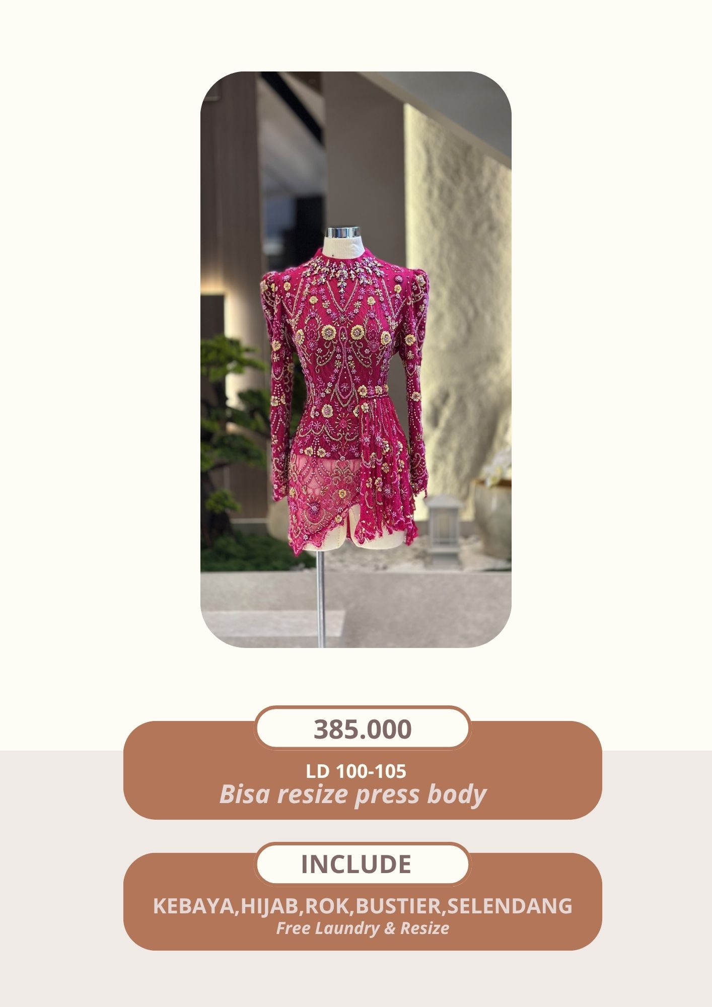 Kebaya Amanda Fuchia