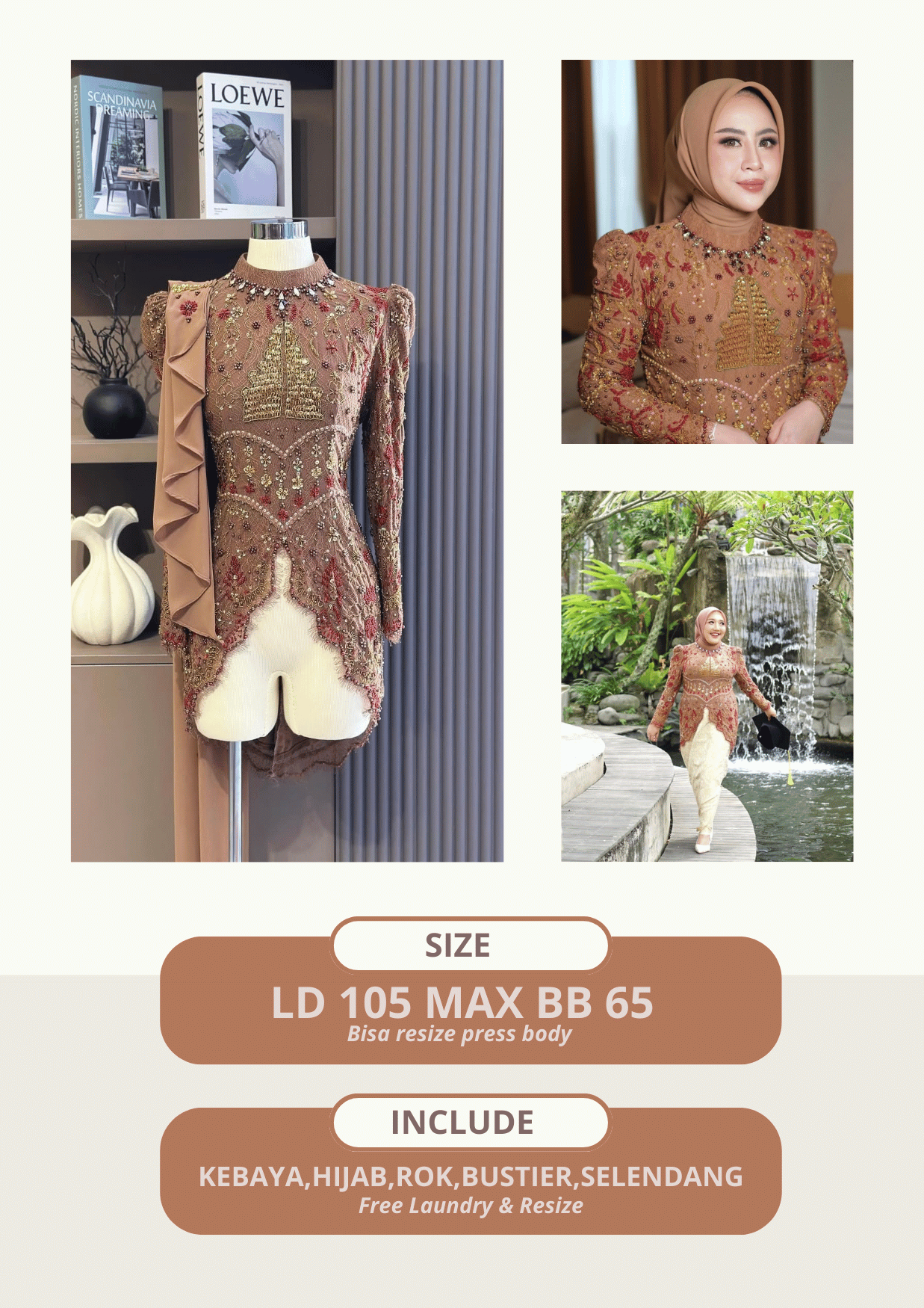 Kebaya Griselda Bronze